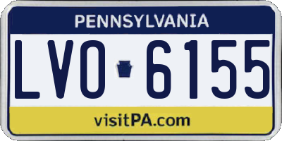 PA license plate LVO6155