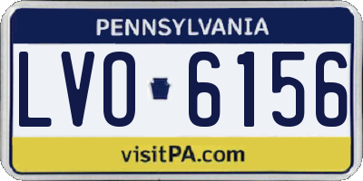 PA license plate LVO6156