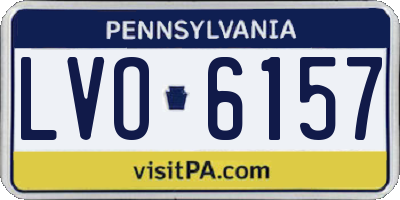 PA license plate LVO6157