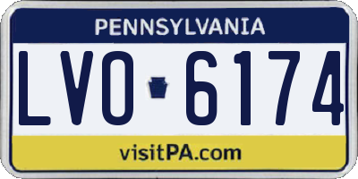 PA license plate LVO6174