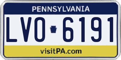 PA license plate LVO6191