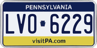 PA license plate LVO6229