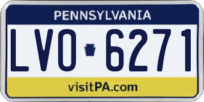 PA license plate LVO6271
