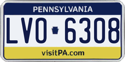 PA license plate LVO6308