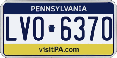 PA license plate LVO6370