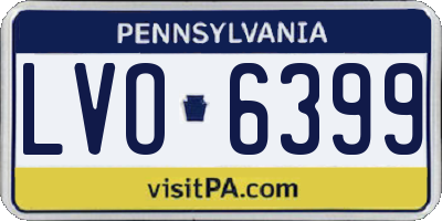PA license plate LVO6399