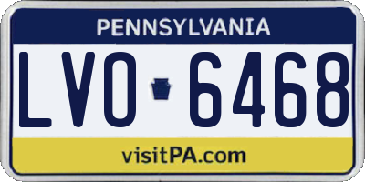 PA license plate LVO6468