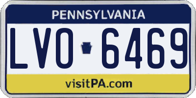 PA license plate LVO6469