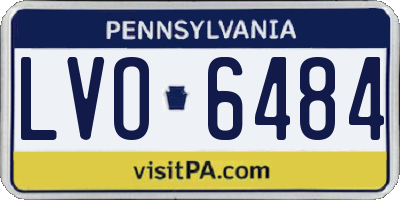 PA license plate LVO6484
