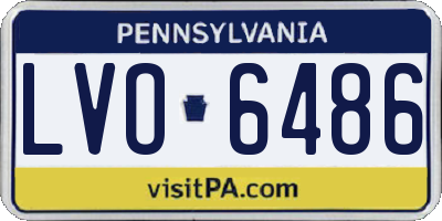 PA license plate LVO6486