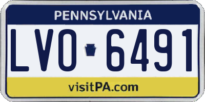 PA license plate LVO6491