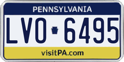 PA license plate LVO6495