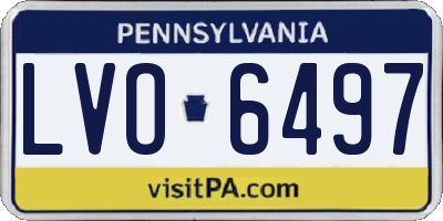 PA license plate LVO6497