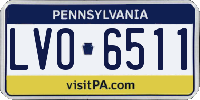 PA license plate LVO6511