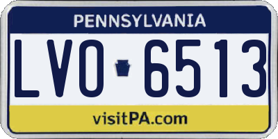 PA license plate LVO6513