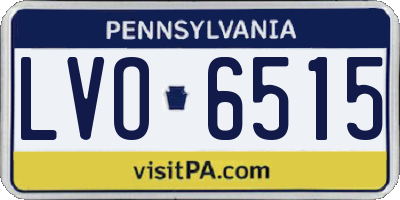 PA license plate LVO6515