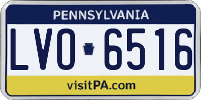 PA license plate LVO6516