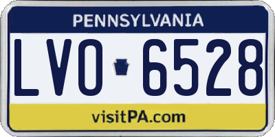 PA license plate LVO6528