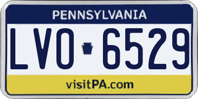 PA license plate LVO6529