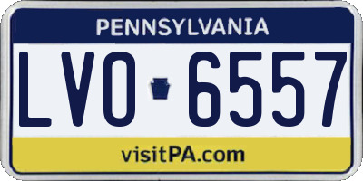 PA license plate LVO6557