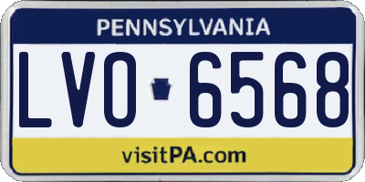 PA license plate LVO6568
