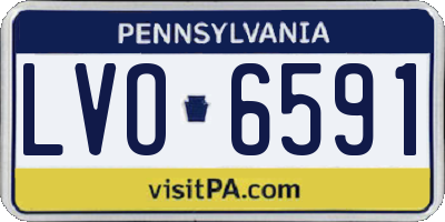 PA license plate LVO6591