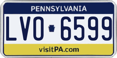 PA license plate LVO6599