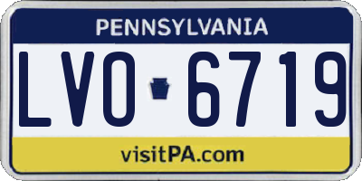 PA license plate LVO6719