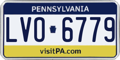 PA license plate LVO6779