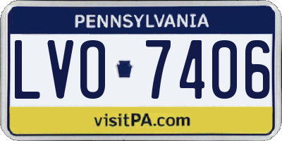 PA license plate LVO7406