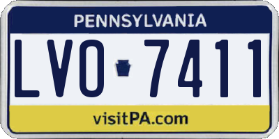 PA license plate LVO7411