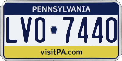 PA license plate LVO7440