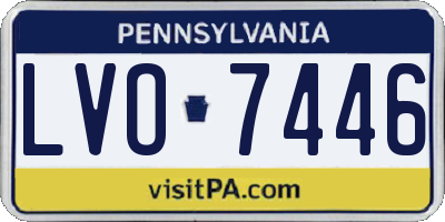 PA license plate LVO7446