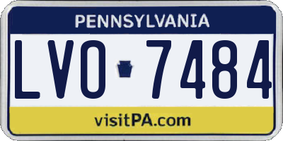 PA license plate LVO7484
