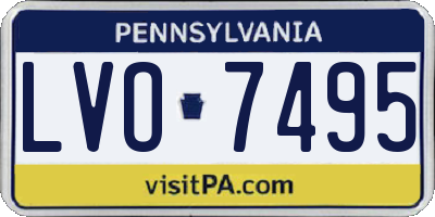 PA license plate LVO7495
