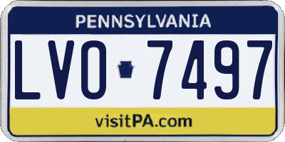 PA license plate LVO7497