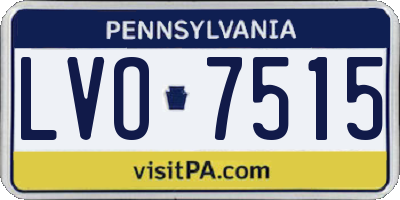 PA license plate LVO7515