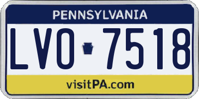 PA license plate LVO7518