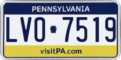 PA license plate LVO7519