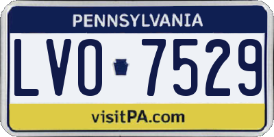 PA license plate LVO7529