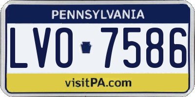 PA license plate LVO7586