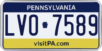 PA license plate LVO7589