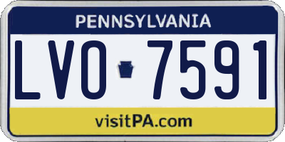 PA license plate LVO7591