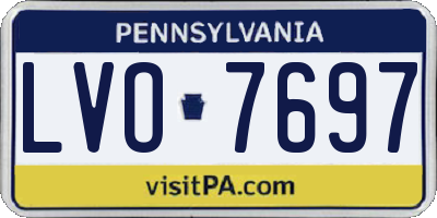 PA license plate LVO7697