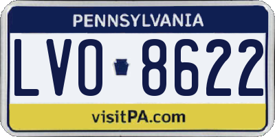 PA license plate LVO8622