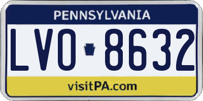 PA license plate LVO8632