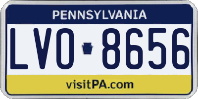 PA license plate LVO8656