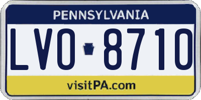 PA license plate LVO8710