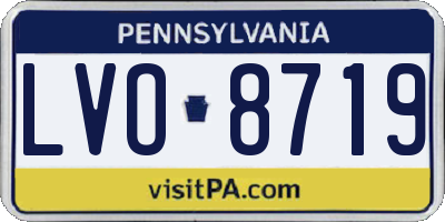 PA license plate LVO8719