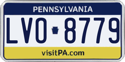 PA license plate LVO8779